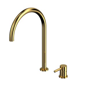 Изображение товара Смеситель для раковины Whitecross Y gold Y1218GL, с выносным управлением, цвет золото PVD