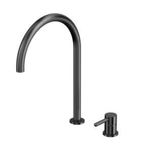 Изображение товара Смеситель для раковины Whitecross Y gunmetal Y1218GM, с выносным управлением, цвет оружейная сталь PVD