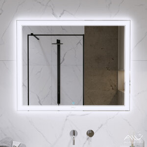 Изображение товара Зеркало Alavann Bella Lux ALV0030001, 100 см, LED подсветка, сенсорный выключатель, антизапотевание, цвет белый (ПЗЛ-2200-1000-00)