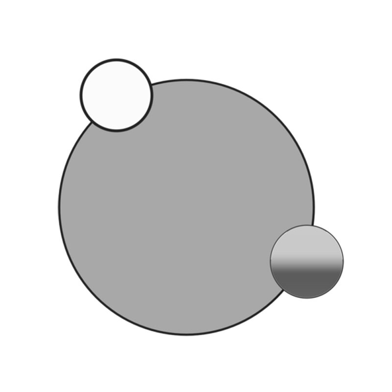 Изображение товара Зеркало Alice Lunaris MSP70LUN, 70 см, с увеличением и подсветкой, черный матовый