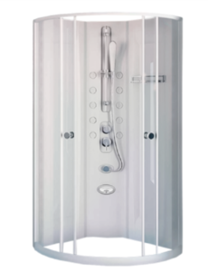 Изображение товара Душевая кабина Радомир Паола 1-00-1-0-0-0581, 103 х 103 см, стекло матовое, профиль белый