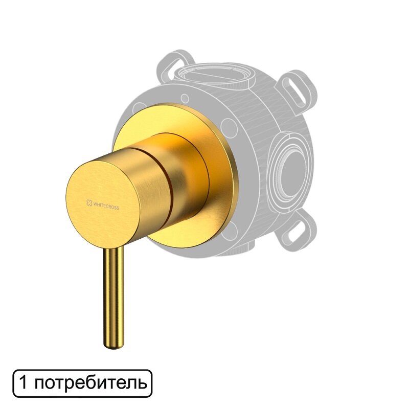 Изображение товара Смеситель для раковины Whitecross Y brushed gold Y1241GLB скрытый монтаж золото PVD