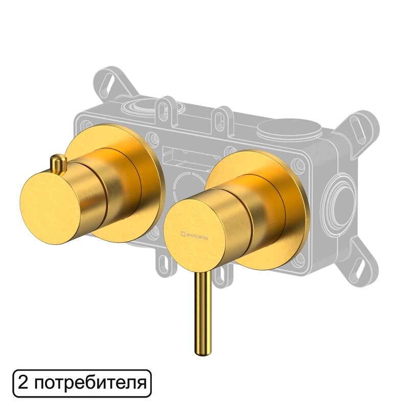 Изображение товара Смеситель для раковины Whitecross Y brushed gold Y1242GLB скрытый монтаж