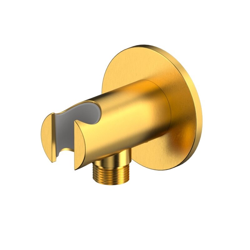 Изображение товара Шланговое подключение Whitecross Y brushed gold Y1015GLB с держателем, покрытие PVD, золото браширо