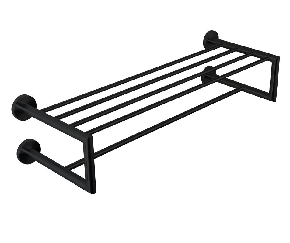 Изображение товара Полка для полотенец Nofer Niza 16854.N, 65 см, нержавеющая сталь, черная