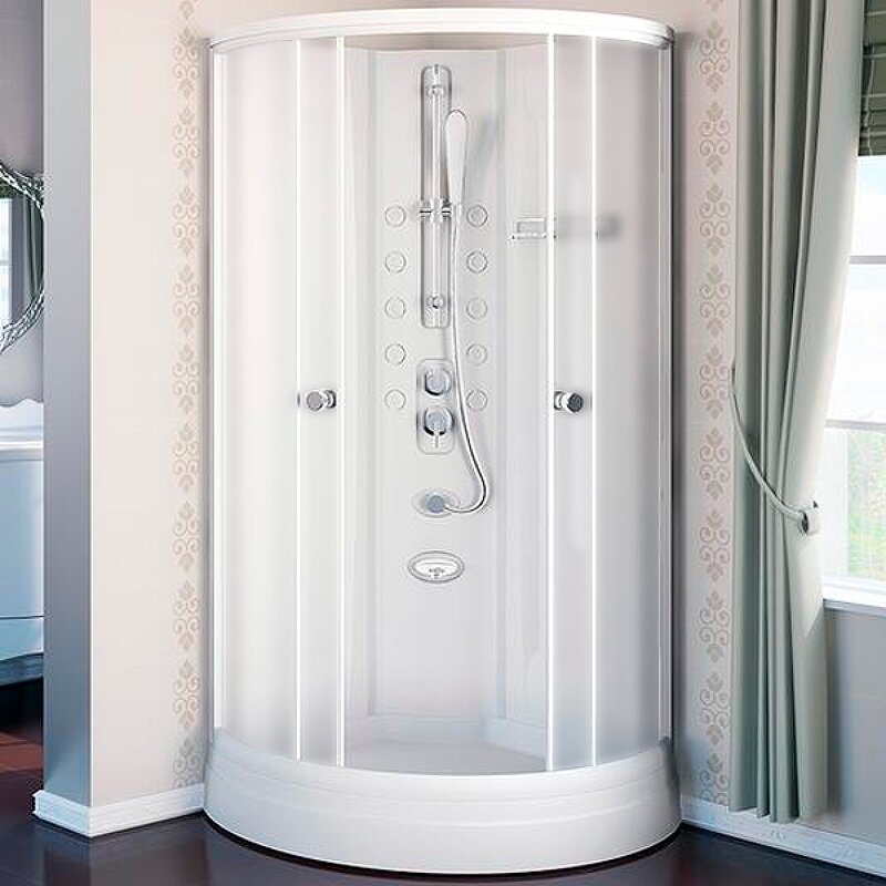 Изображение товара Душевая кабина Радомир Паола 1 93х93 см без гидромассажа стёкла матовое Россия