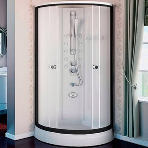 Изображение товара Душевая кабина Радомир Паола 1 1-05-6-0-0-0571, 93 х 93 см, стекло матовое, профиль черный