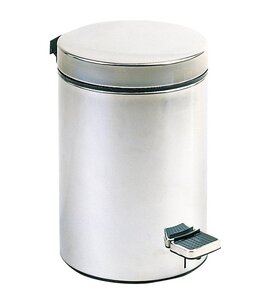 Изображение товара Корзина для мусора 5 л с педалью из нержавеющей стали сатин Nofer 09100.05.S