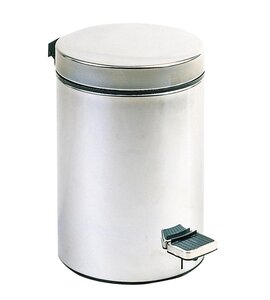 Изображение товара Корзина для мусора Nofer 09100.30.S 30 л с педалью сатин нержавеющая сталь