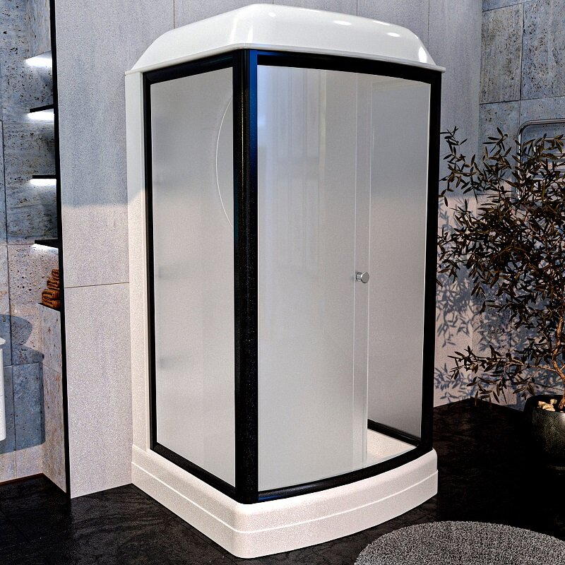 Изображение товара Душевая кабина Радомир Диана 1 с крышей и гидромассажем, 118x108 см
