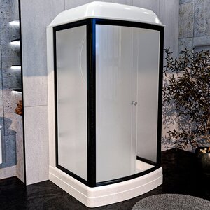 Изображение товара Душевая кабина Радомир Диана 1 1-05-6-0-0-0641, 118 х 108 см, с крышей, гидромассажем, функцией паровой бани, стекло матовое, профиль черный