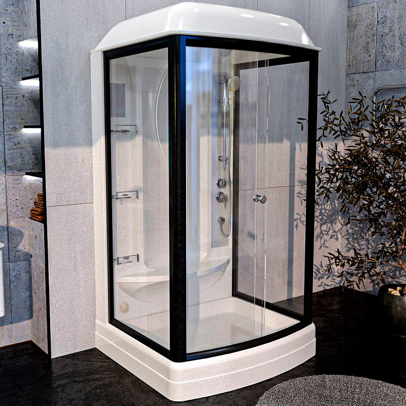 Изображение товара Душевая кабина Радомир Диана 1 118х108 см с гидромассажем и паровой баней