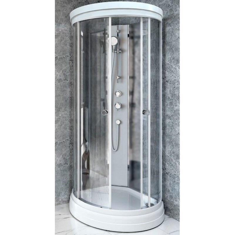 Изображение товара Душевая кабина Радомир Стронг 110х110 см с крышей и стеклом прозрачным