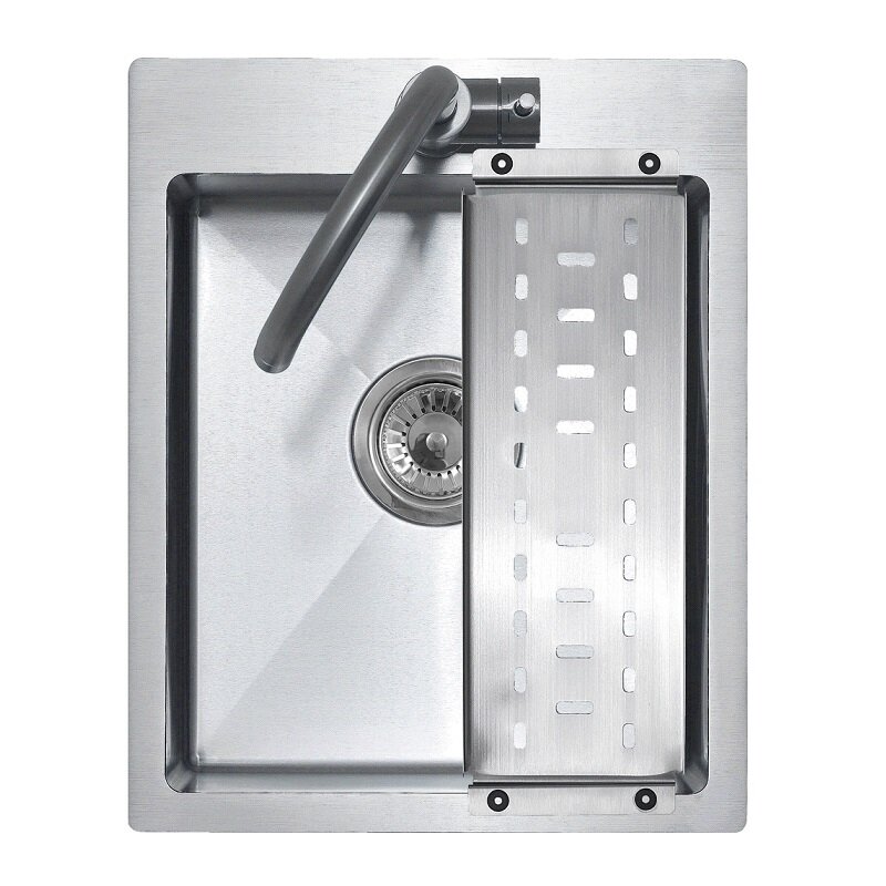 Изображение товара Мойка кухонная Melana ProfLine MLN-R4050H+коландер 3,0/200, 40 см, нержавеющая сталь, сатин Изображение товара Мойка кухонная Melana ProfLine MLN-R4050H+коландер 3,0/200, 40 см, нержавеющая сталь, сатин