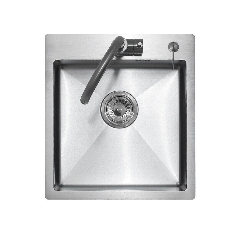 Изображение товара Мойка кухонная Melana ProfLine MLN-R44485H+дозатор 3,0/200, 44 см, нержавеющая сталь, сатин