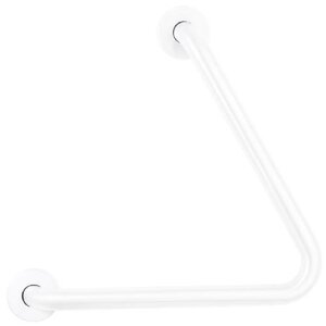 Изображение товара Поручень угловой 60° из нержавеющей стали для инвалидов белый Nofer 15069.W