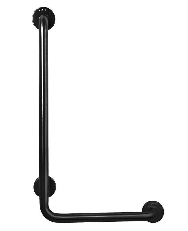 Изображение товара Поручень Nofer 15158.N 76x48 см угловой правый черный матовый