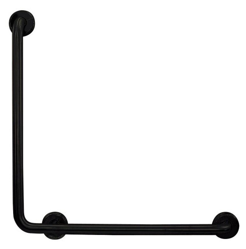 Изображение товара Поручень Nofer 15160.N, 60 x 60 см, угловой, черный матовый