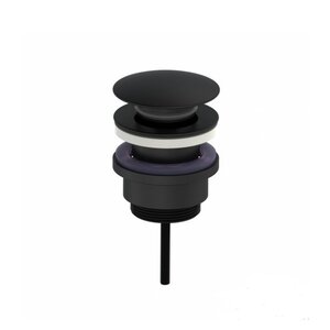 Изображение товара Донный клапан для раковины Oliveeka OL-SS07-MB, универсальный, клик-клак, черный матовый