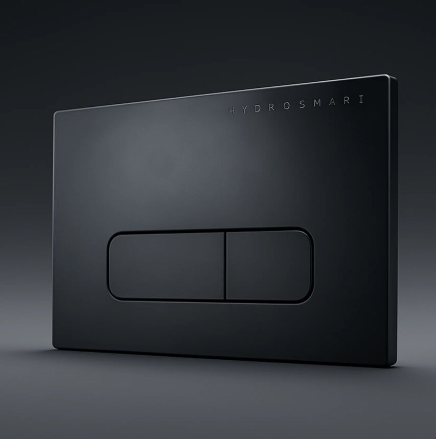Изображение товара Клавиша смыва Hydrosmart 07811.N прямоугольная черный матовый механическая