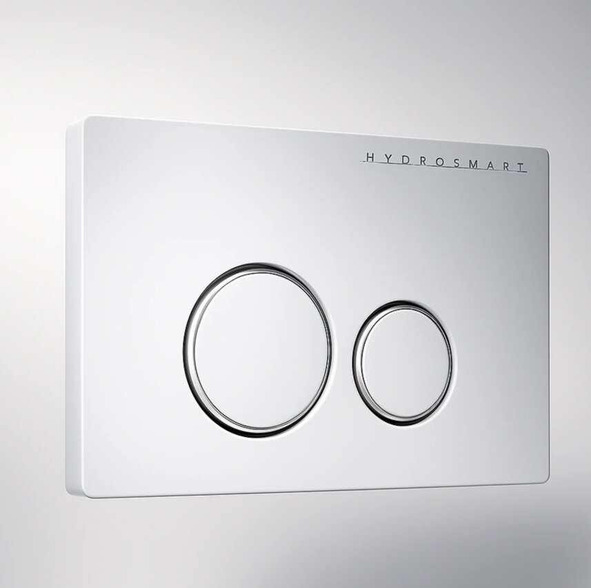 Изображение товара Клавиша смыва Hydrosmart 07812.W белый круглая механическая для унитаза