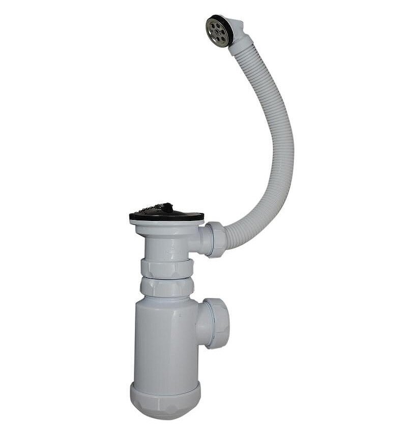 Изображение товара Слив-перелив Nofer 13108.W для раковины клик-клак, белый