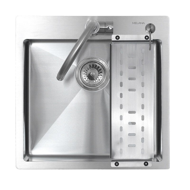 Изображение товара Кухонная мойка Melana ProfLine MLN-R5050H 50x50 см нержавеющая сталь брашированная Россия