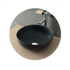 Изображение товара Раковина Nofer Spin 40 23593, 40 см, накладная, фарфор, черный матовый