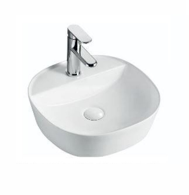 Изображение товара Раковина Nofer Spin 40 CG 23541, 40.5 см, накладная, фарфор, белый Изображение товара Раковина Nofer Spin 40 CG 23541, 40.5 см, накладная, фарфор, белый