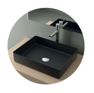 Изображение товара Раковина Nofer QTRO47 23582, 47 см, накладная, фарфор, черный матовый