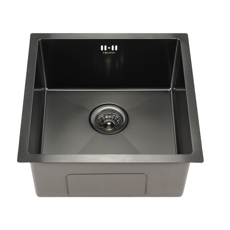 Изображение товара Мойка кухонная Melana ProfLine 1,2/220 D4545HB графит, 45 см, нержавеющая сталь, PVD покрытие