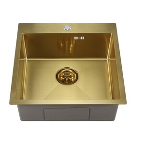 Изображение товара Мойка кухонная Melana ProfLine 3,0/220 D5050HG золото, 50 см, нержавеющая сталь, PVD покрытие