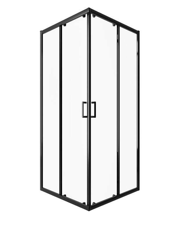 Изображение товара Душевой уголок Alex Baitler AB14100B1 100x100 см с раздвижными дверями черный профиль германского к