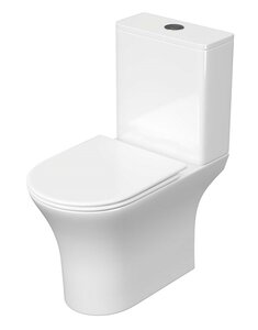 Изображение товара Напольный унитаз Aquatek Optima AQ4412-00, безободковый, сиденье микролифт, белый