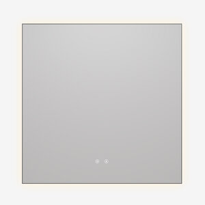 Изображение товара Зеркало Vincea VLM-4F800GM-2, 80 х 80 см, LED-подсветка, с сенсорным выключателем, рама воронёная сталь, gunmetal