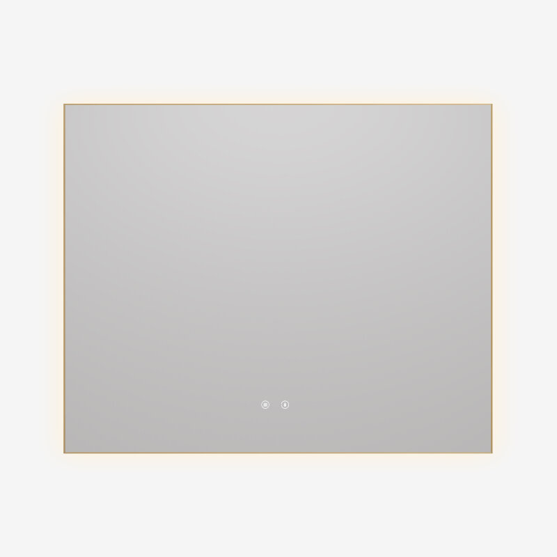 Изображение товара Зеркало Vincea VLM-4F100BG-2, 100 х 80 см, LED-подсветка, с сенсорным выключателем, рама брашированное золото
