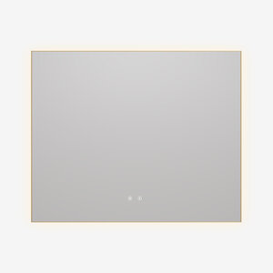 Изображение товара Зеркало Vincea VLM-4F100BG-2, 100 х 80 см, LED-подсветка, с сенсорным выключателем, рама брашированное золото