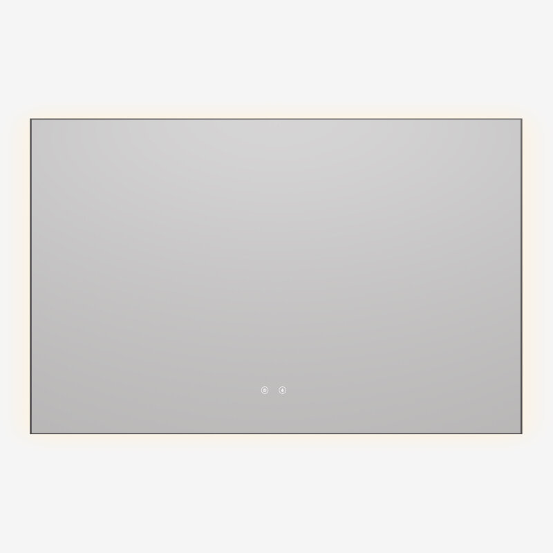 Изображение товара Зеркало Vincea VLM-4F120GM-2, 120 х 80 см, LED-подсветка, с сенсорным выключателем, диммером, рама воронёная сталь, gunmetal