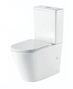 Изображение товара Напольный унитаз Nofer Nantes 23001, безободковый, сиденье микролифт, белый