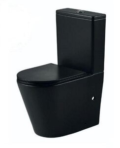 Изображение товара Напольный унитаз Nofer Nantes 23024, безободковый, сиденье микролифт, черный матовый