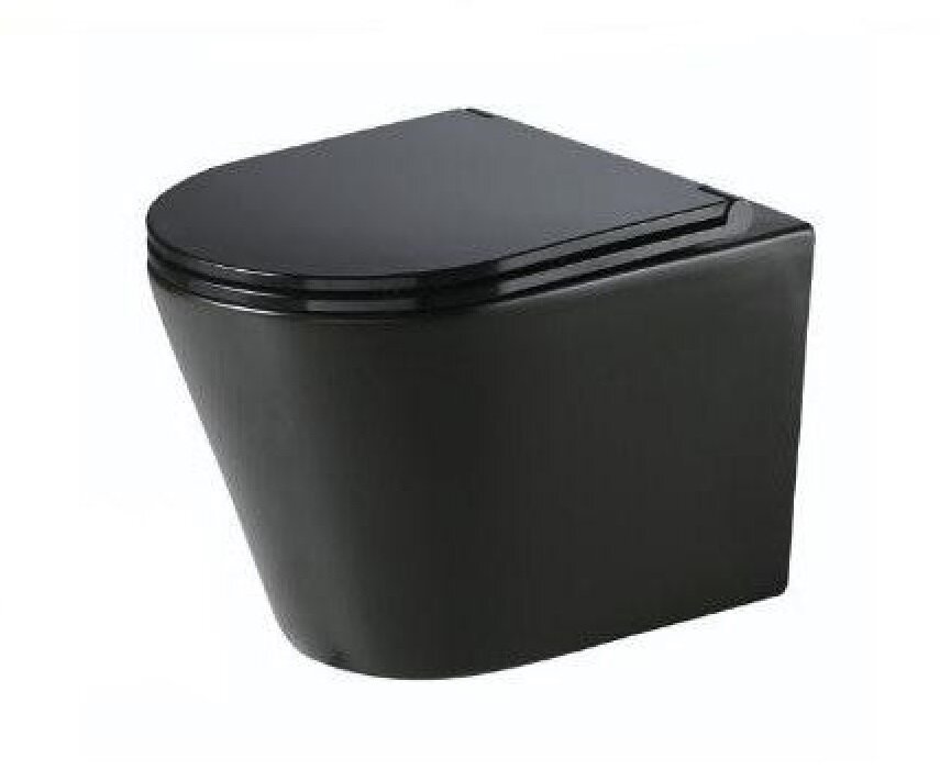 Изображение товара Подвесной унитаз Nofer Nantes 23031 безободковый черный матовый