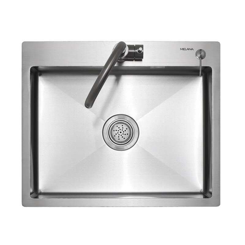 Изображение товара Мойка Melana ProfLine MLN-R6050HK+дозатор 60 см, нержавеющая сталь