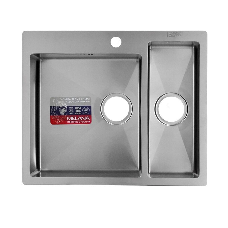 Изображение товара Мойка кухонная Melana ProfLine MLN-RS6151HL 3,0/200/150, 61 см, нержавеющая сталь, сатин