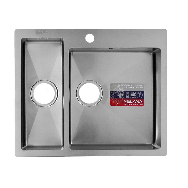 Изображение товара Кухонная мойка Melana ProfLine MLN-RS6151HR из нержавеющей стали 61 см