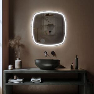 Изображение товара Зеркало Silver Mirrors Barca LED-00002973, 70 х 70 см, с LED-подсветкой, сенсорный выключатель, цвет белый