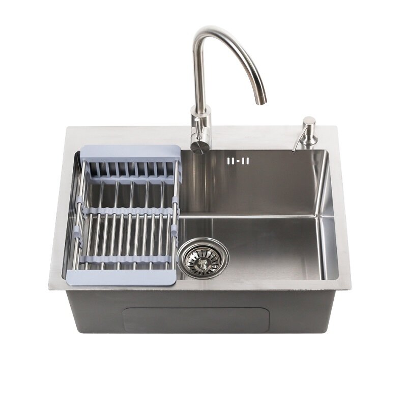 Изображение товара Мойка кухонная Melana ProfLine D6045H+4 сатин 3,0/220, 60 см, нержавеющая сталь, комплект 4 в 1