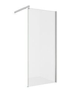Изображение товара Душевая стенка Alex Baitler AB29110S1, 110 см, со свободным входом, стекло прозрачное, профиль полированная сталь