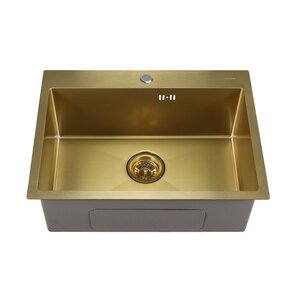 Изображение товара Мойка кухонная Melana ProfLine D6045HG золото, 3,0/220 , 60 см, нержавеющая сталь, PVD покрытие