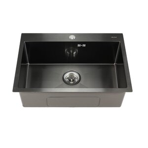 Изображение товара Мойка кухонная Melana ProfLine D6545HB графит, 3,0/220, 65 см, нержавеющая сталь, PVD покрытие