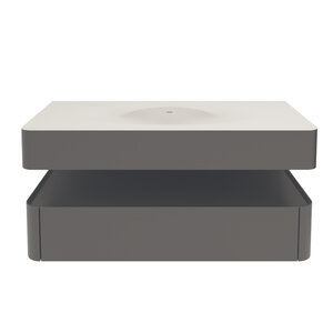 Изображение товара Тумба под раковину Vincea Caprise VMC-4CA120MG, 120 см, подвесная, цвет серый матовый